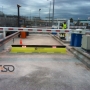 City light speedbump, Hertz Rent-a-Car in Marseille airport, France