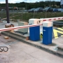 City light speedbump, Hertz Rent-a-Car, Marseille airport, France
