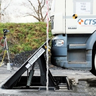 Crash-test of PAS68 Ultra shallow Road Blocker (7,5t@64kph)